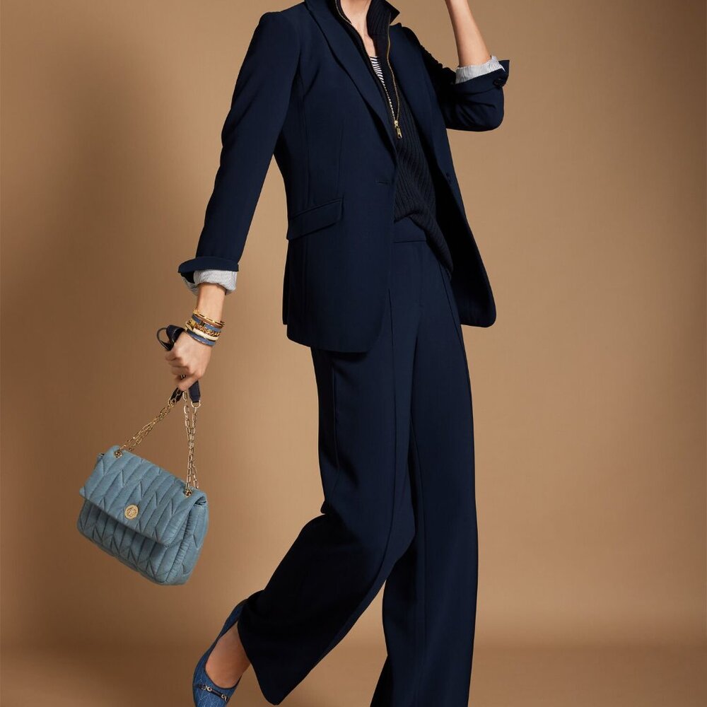 Talbots Easy Travel Suit (Blazer & Pants) - Black, Size 16 - Picture 2 of 7